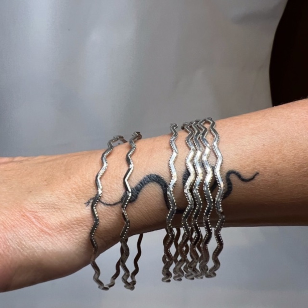 Silver small bangles from India